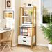 4-Tier Ladder Shelf With 2 Drawers 52.5 Inch Tall Freestanding Bookcase_maomaolike.com