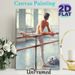 Male Ballet Dancer Painting Poster, Warm Impressionist-style Barre Stretching Scene Poster, Graceful Artistic Wall Decor Suitable For Dance Studio_maomaolike.com