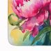 Peonies In Watercolor Memory Foam Kitchen Mat Machine Washable Anti-Fatigue Mat Cushion Comfort Bath Mat Or Kitchen Rug_maomaolike.com
