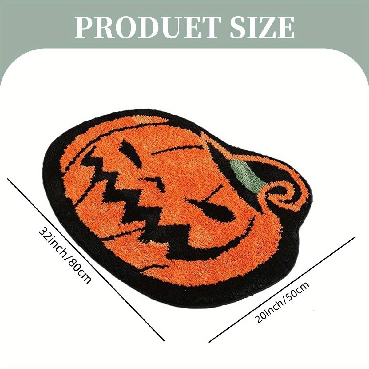 Festive Cute Pumpkin Decoration Halloween Bathroom Rug, Halloween Pumpkin Bathroom Bath Mat, Farmhouse Halloween Bathroom Rug, Home Decoration, Festive Cute Pumpkin Decoration Non-slip_maomaolike.com