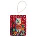 Japanese Spitz Holiday Christmas Porcelain Ornament Christmas Tree Hanging Decorations For Home Christmas Holiday, Rectangle, Gift, Multicolor_maomaolike.com
