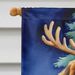 Tibetan Mastiff Christmas Reindeer House Flag Large Porch Sleeve Pole Decorative Outside Yard Banner Artwork Wall Hanging, Polyester, House Size, Multicolor_maomaolike.com