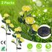 2Pcs Solar Powered Lights Outdoor Rose Flower LED Decorative Lamp Water Resistant Pathway Stake Lights For Garden Patio Yard Walkway_maomaolike.com