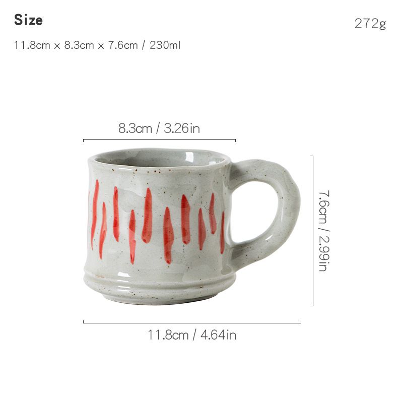 Japanese Style Coarse Pottery Ins Style Coffee Cup, High Aesthetic Handmade Ceramic Cup_maomaolike.com