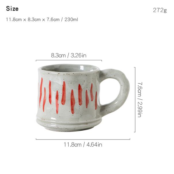 Japanese Style Coarse Pottery Ins Style Coffee Cup, High Aesthetic Handmade Ceramic Cup_maomaolike.com
