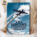Chemtrail Pilot Aircraft Painting Poster, Retro Twin-engine Plane With Smoke Trails In Blue Sky Poster, Stylish Aviation-themed Decor Ideal For Home_maomaolike.com