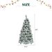 6FT Pre-Lit Spruce Snow Flocked Christmas Tree With Pine Cones, Artificial Xmas Tree With 403 Branch Tips,Mixed PE & PVC Branches, 250 Multi-Color LED Lights, 11 Flashing Modes, Holiday Décor_maomaolike.com
