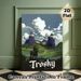 Trosky Castle Themed Painting Poster, Vintage Travel-style Scenic Poster, Captivating Medieval Landscape Featuring Knight And Castle, Ideal For Living_maomaolike.com