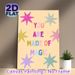 You Are Made Of Magic Inspirational Painting Poster, Pastel-colored Polka Dot Star Pattern Poster, Uplifting Quote Decor To Boost Mood Ideal For_maomaolike.com