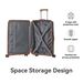 3-Piece Luggage Set Travel Lightweight Suitcases With Rolling Wheels, TSA Lock & Moulded Corner, Carry On Luggages For Business, Trip, (20"/24"/28"), Brown_maomaolike.com