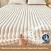 Soft Fluffy Faux Rabbit Fur Fitted Sheet - Ultra Warm & Non-Slip Winter Bed Cover For Home, Dorm, All Mattress Sizes_maomaolike.com