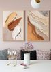 Contemporary Wabi-Sabi Style, Dune And Wave Print Artworks Adorned With Thick, Freely Layered Brushstrokes, Exuding An Atmosphere Rich In Mood._maomaolike.com