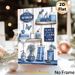 Nautical Bathroom Painting Poster, Vintage Coastal Blue-toned Bathroom Essentials Poster, With Rustic Shelves & Playful Signs, Adds Cozy Tidy Vibe For_maomaolike.com
