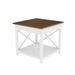 Corner Desk With Storage Shelves, Small Square Table In American Style,for Home ,Office, Small Space, White And Wood_maomaolike.com