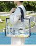Transparent Swimming PVC Beach Jelly Waterproof Handbag Plastic Shopping Large Capacity Bag For Women_maomaolike.com