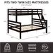 Twin Over Full Bunk Bed With Thick Posts,Wooden Bunk Bed With High Guardrail And Ladder For Kids, Teens, Dorm Rooms, And Guest Rooms,No Box Spring Needed,Espresso_maomaolike.com