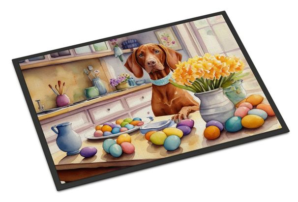 Decorating Easter Vizsla Doormat Front Door Mat Indoor Outdoor Rugs For Entryway, Non Slip Washable Low Pile, 24H X 36W_maomaolike.com