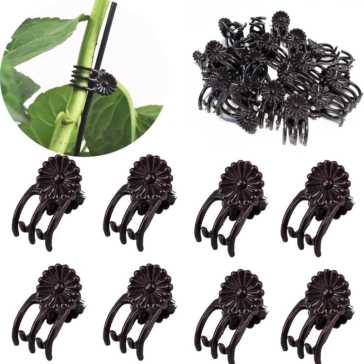 Garden Supplies Phalaenopsis Clip Plant Support Clip Orchid Fixed Clip Flower Bracket Support Rod Climbing Vine Gardening Shaping_maomaolike.com