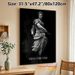 Roman Emperor Themed Painting Poster, Monochrome Vintage Sculpture Style Poster, Classic "Veni Vidi Vici" Historical Quote Design, Ideal For Home_maomaolike.com