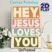Religious Typography Painting Poster, Vintage Color-blocked Bold Text Poster, Inspirational Faith-based Message Suitable For Home, Living Room Or_maomaolike.com