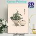 Tea Ceremony Themed Painting Poster, Serene Minimalist Watercolor Poster, Delicate Tea Bowl With Tea Leaves And Teapot Design, Calming Decor Ideal For_maomaolike.com
