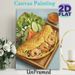 Vietnamese Shrimp Crepe Painting Poster, Vibrant Realistic Oil Painting Style Poster, Detailed Savory Food Artwork Ideal For Restaurant, Kitchen_maomaolike.com