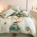 1 Non-Static Winter Warm Milk Instant Warmth High-End Cartoon Full Matte Baby Velvet Four-Piece Set For Children_maomaolike.com