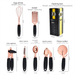 Hot Selling Kitchen Tools Household Can Opener Pizza Cutter Eggbeater Garlic Press Ice Cream Scoop Rose Gold Stainless Steel 7-piece Set_maomaolike.com