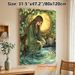 Forest Goddess Painting Poster, Mystical Intricate Vintage Art Poster, Serene Forest Scene With Goddess Pouring Water, Ideal For Living Room And_maomaolike.com