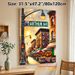 Arthur Ave City Street Painting Poster, Warm-toned Impressionist-style Urban Street Scene Poster, Vibrant Downtown Market View Ideal For Living Room_maomaolike.com