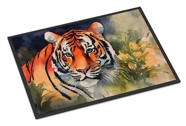 Tiger Doormat Front Door Mat Indoor Outdoor Rugs For Entryway, Non Slip Washable Low Pile, 24H X 36W_maomaolike.com