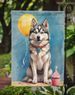 Siberian Husky Happy Birthday Garden Flag Mailbox Flag Decorative Yard Flag Banner Outside Patio Artwork Yard Flower Beds, Garden Size, Multicolor_maomaolike.com