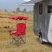 Portable Folding Beach Canopy Chair With Cup Holders For Beach, Picnic, Fishing And Football Games_maomaolike.com