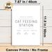 Cat Feeding Station Painting Poster, Minimalist Line-art Style Poster, Clear Signage For Cat Feeding Area, Ideal For Home Pet Corner Or Kitchen Wall_maomaolike.com