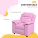 Qaba Kids Recliner Chair, Toddler Leather Sofa Lounge Chair With Armrest, Footrest, Headrest For Boys And Girls 3-9 Years Old, Pink_maomaolike.com