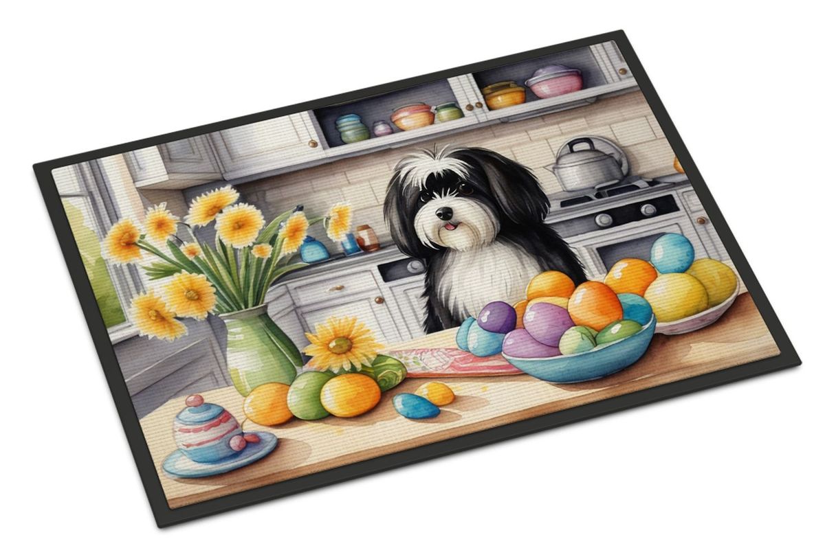 Decorating Easter Havanese Doormat Front Door Mat Indoor Outdoor Rugs For Entryway, Non Slip Washable Low Pile, 24H X 36W_maomaolike.com