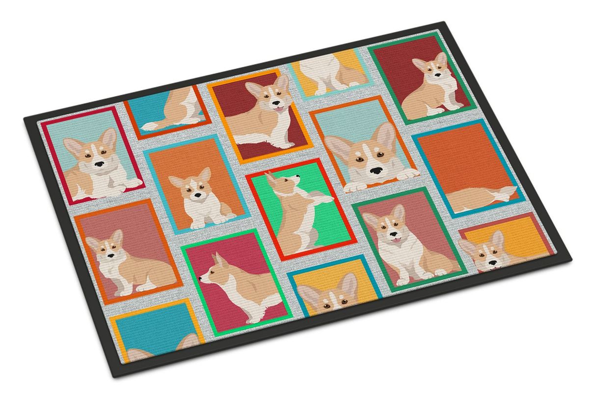 Lots Of Fawn Cardigan Corgi Doormat Front Door Mat Indoor Outdoor Rugs For Entryway, Non Slip Washable Low Pile, 24H X 36W_maomaolike.com