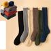 Autumn and winter velvet padded wool calf socks men's stockings warm high tube for the elderly women's long socks_maomaolike.com