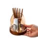 Vintage Fruit Fork Storage Can Stainless Steel Fruit Fork Fruit Spoon Dessert Fruit Signature Can_maomaolike.com
