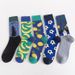 Colorful Trendy Socks Mid High Cotton Socks Multi Pattern Versatile Trendy Socks _maomaolike.com