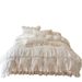 Princess Style Floral Cotton Lace Quilted Single Sheet With Edge All-Season Bed Skirt Cover_maomaolike.com