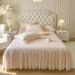 2025 New Style Wooden Cool Romantic Lace Bed Skirt Four-Piece Set - Mido_maomaolike.com
