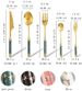 5PCS Ceramic Handle Portable Olden Dinnerware Set Tableware Set Cutlery Set Flatware Set_maomaolike.com