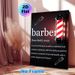 Barber Definition Painting Poster, Sleek Dark-themed Graphic Poster, Witty Descriptive Design Suitable For Barbershops And Grooming Studios_maomaolike.com
