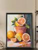 Citrus Triptych Wall Art (Oranges, Lemons, Limes & Grapefruits) – Mediterranean Sun-Kissed Orchard, Impasto Brushstrokes, Impressionist Art_maomaolike.com
