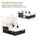 Patio Rattan Daybed With Retractable Canopy And Side Tables_maomaolike.com