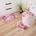 Manufacturer Supply Three-Piece Set Silk Wool Bathroom Carpet Solid Color Toilet Mat Customization_maomaolike.com