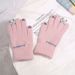 Knit gloves Cute cold warm schoolgirl thick touch screen cycling gloves_maomaolike.com