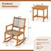 3 Piece Patio Rocking Set Acacia Wood Rocker Bistro Set With Rattan Seat And Back_maomaolike.com