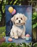 Coton De Tulear Happy Birthday Garden Flag Mailbox Flag Decorative Yard Flag Banner Outside Patio Artwork Yard Flower Beds, Garden Size, Multicolor_maomaolike.com